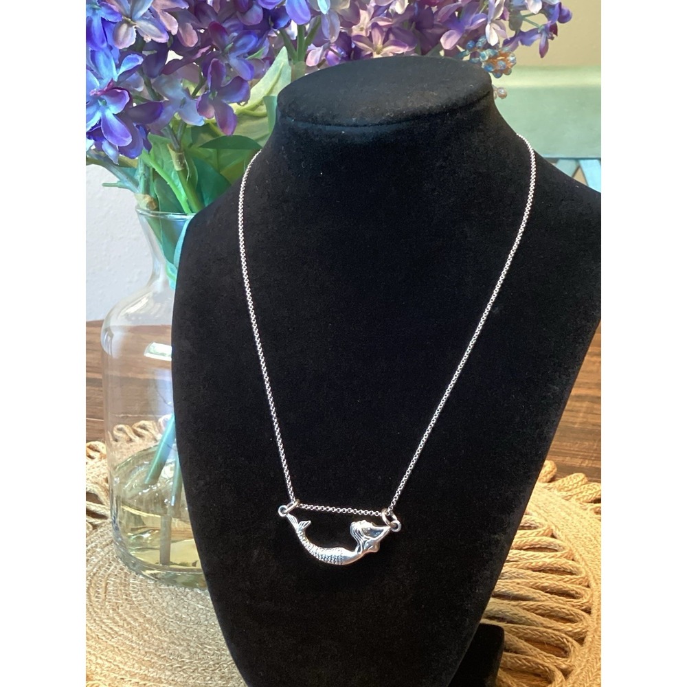 SARDA 925 Sterling Silver Mermaid Necklace Adjustable Bali Nautical Ocean 18"